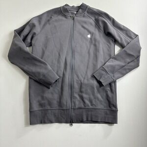 Apple Employee Jacket Mens Medium Gray Full Zip Store Uniform Workwear